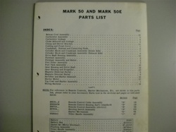 PARTS MANUAL - MARK 50, 50E