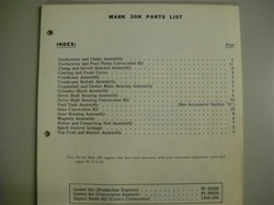 PARTS MANUAL - MARK 20H