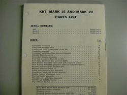 PARTS MANUAL - KH7, MARK 15, MARK 20 (DOWNLOAD ONLY)