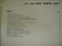 PARTS MANUAL - KE7, KF7, KG7, KG4