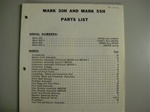 PARTS MANUAL - MARK 30H & MARK 55H (DOWNLOAD ONLY)