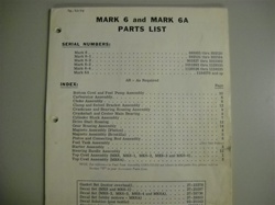 PARTS MANUAL - MARK 6, MARK 6A