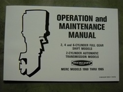 OWNERS MANUAL - MERC 60, 110, 350, 500